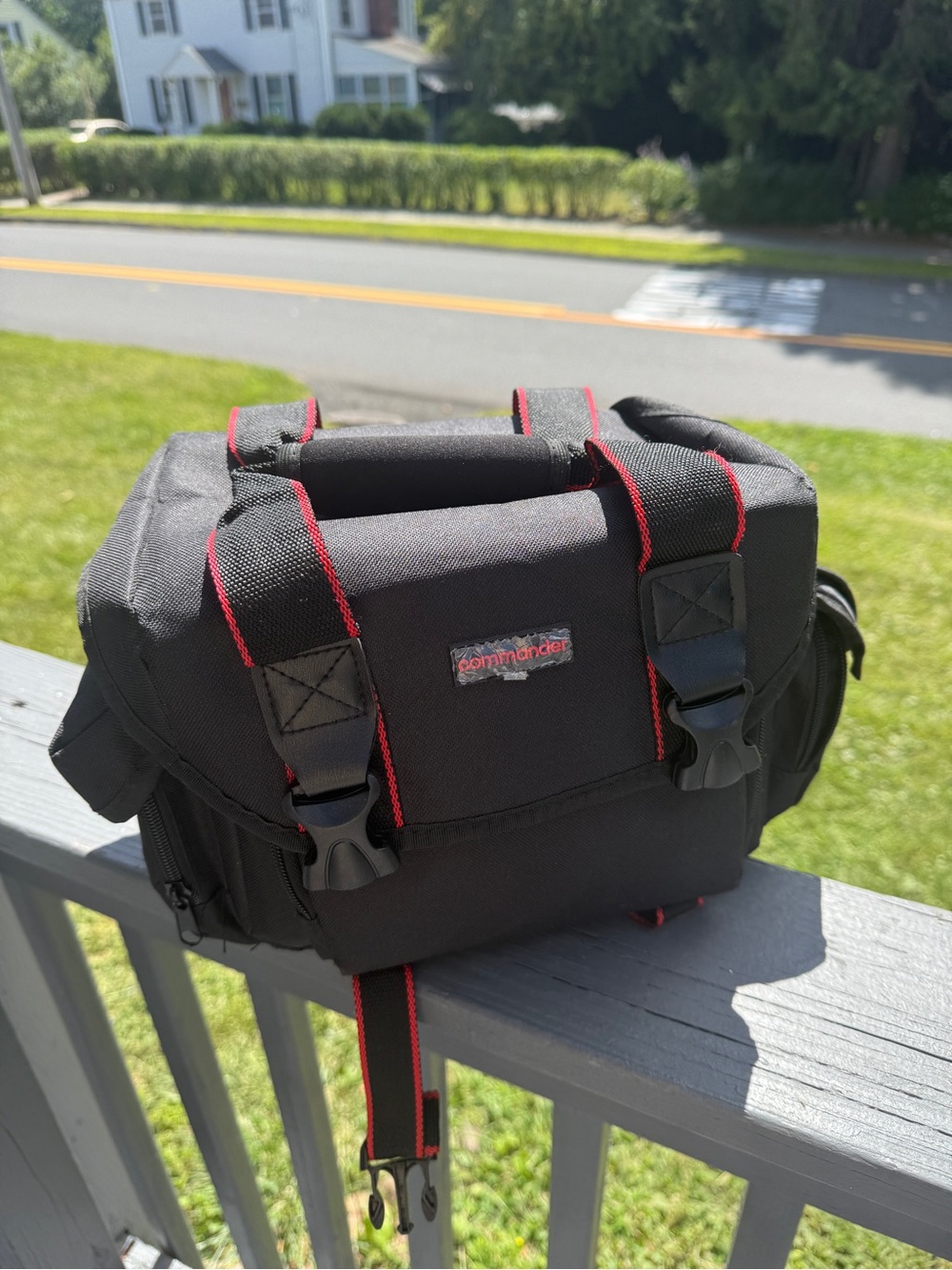 Black and Red Portable Camera/Audio Gear Bag